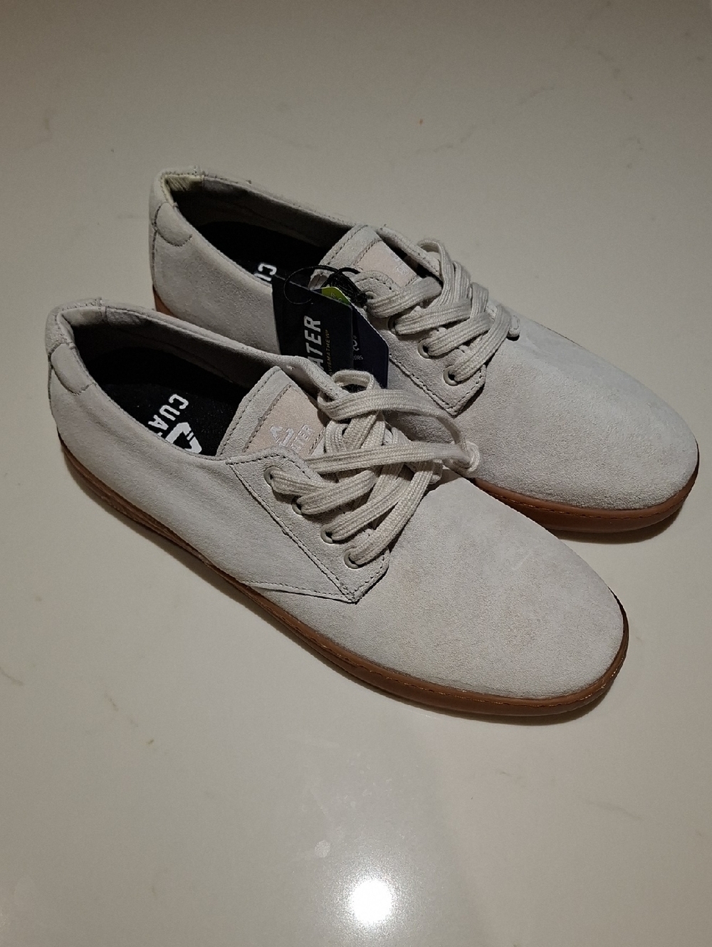 NWT Cuater (Travis Mathew) "Kruzers" Beige/Khaki Suede Lace-up Sneakers (US 9)